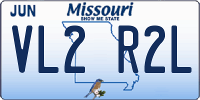 MO license plate VL2R2L