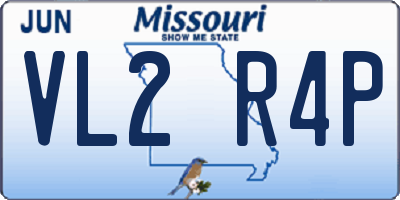 MO license plate VL2R4P