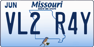 MO license plate VL2R4Y