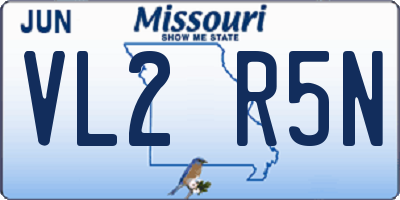 MO license plate VL2R5N