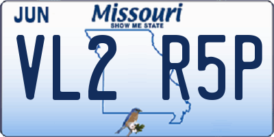 MO license plate VL2R5P