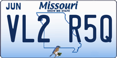 MO license plate VL2R5Q