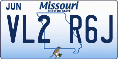 MO license plate VL2R6J