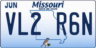 MO license plate VL2R6N
