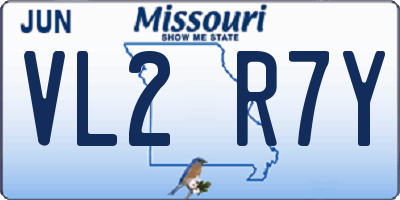 MO license plate VL2R7Y