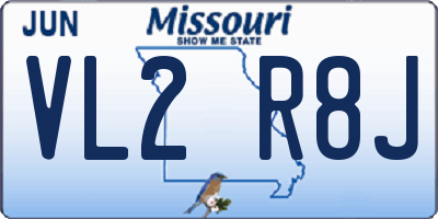 MO license plate VL2R8J