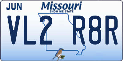 MO license plate VL2R8R
