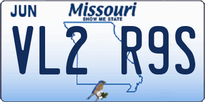 MO license plate VL2R9S