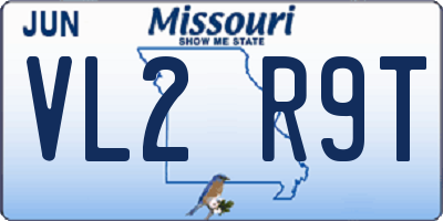 MO license plate VL2R9T