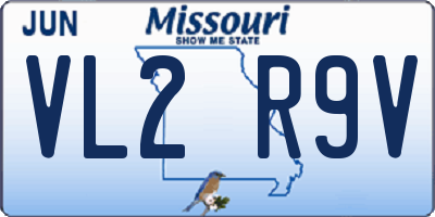 MO license plate VL2R9V