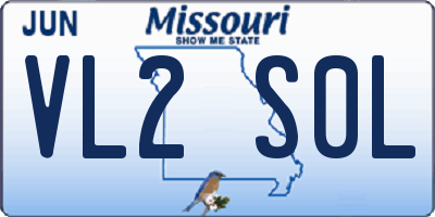 MO license plate VL2S0L