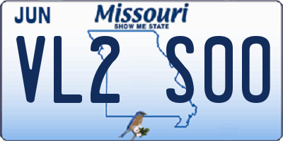 MO license plate VL2S0O
