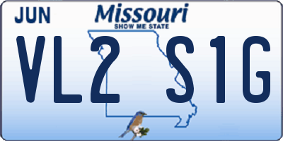 MO license plate VL2S1G