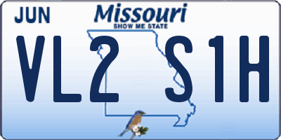 MO license plate VL2S1H