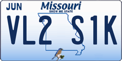 MO license plate VL2S1K