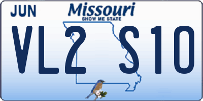 MO license plate VL2S1O