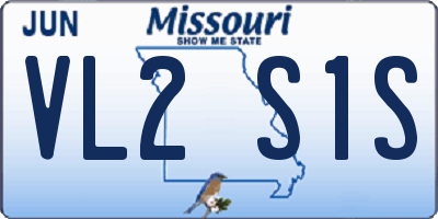 MO license plate VL2S1S