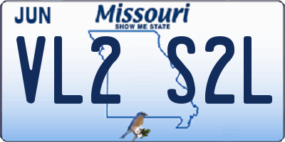MO license plate VL2S2L