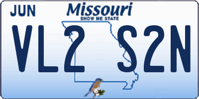 MO license plate VL2S2N