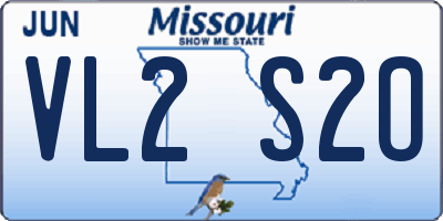 MO license plate VL2S2O