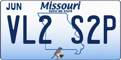 MO license plate VL2S2P