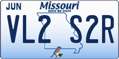 MO license plate VL2S2R