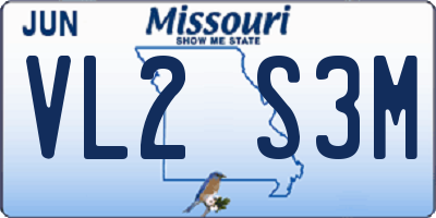 MO license plate VL2S3M