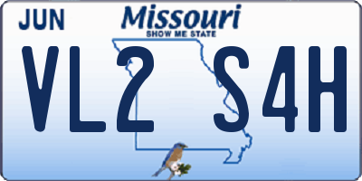 MO license plate VL2S4H