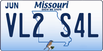 MO license plate VL2S4L