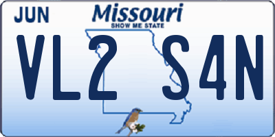 MO license plate VL2S4N