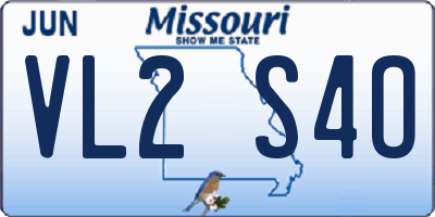MO license plate VL2S4O