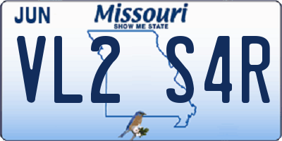 MO license plate VL2S4R