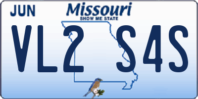 MO license plate VL2S4S