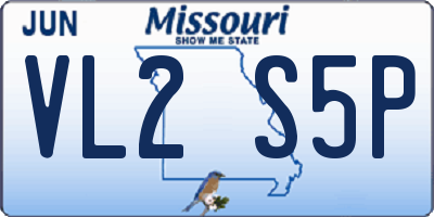 MO license plate VL2S5P