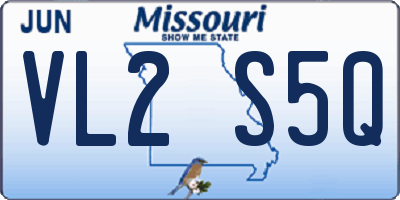 MO license plate VL2S5Q