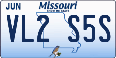 MO license plate VL2S5S