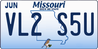 MO license plate VL2S5U