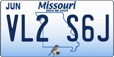 MO license plate VL2S6J