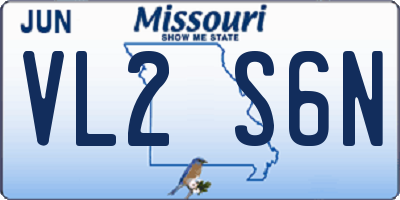 MO license plate VL2S6N