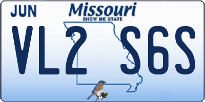 MO license plate VL2S6S