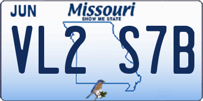 MO license plate VL2S7B