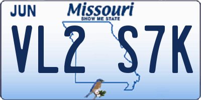 MO license plate VL2S7K