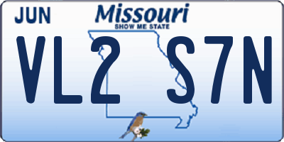 MO license plate VL2S7N