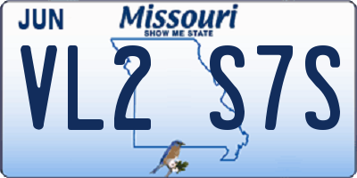 MO license plate VL2S7S