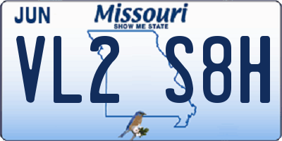 MO license plate VL2S8H