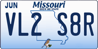 MO license plate VL2S8R