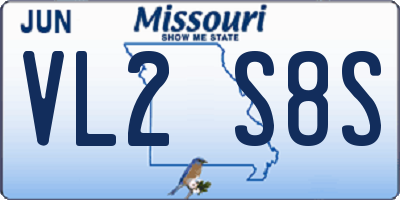 MO license plate VL2S8S