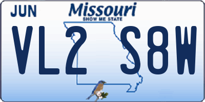 MO license plate VL2S8W