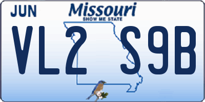 MO license plate VL2S9B