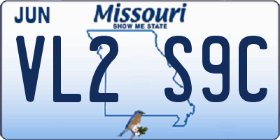 MO license plate VL2S9C